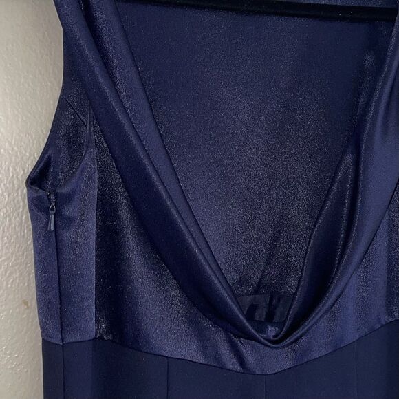 Adrianna Papell Occasions Maxi Formal Dress 8 Mother of the Bride Special Navy - Picture 7 of 10